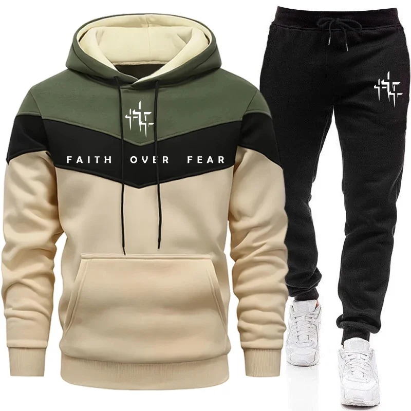 Men'S Fashion Designer - Conjunto Deportivo para Hombre Faith Over