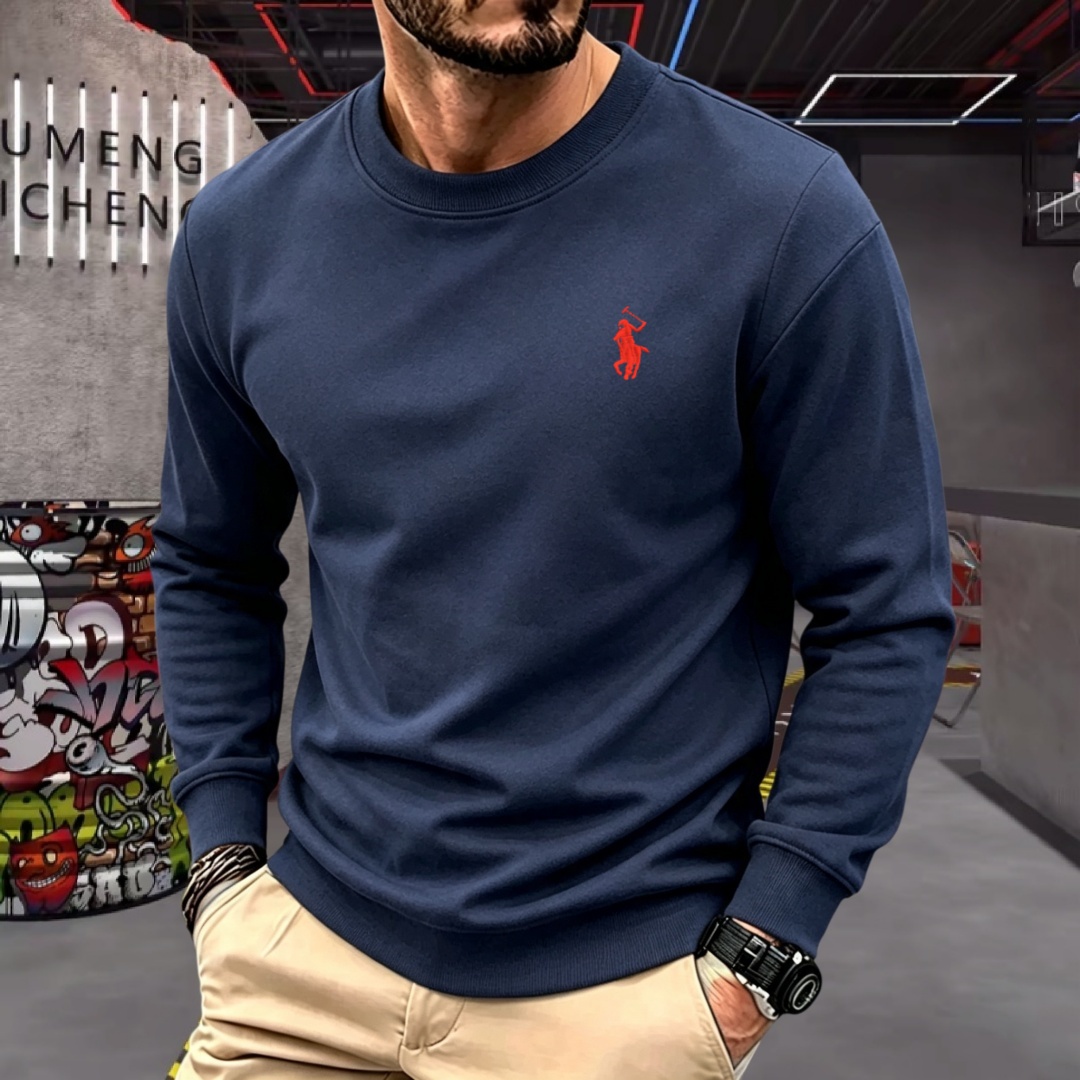 Men'S Spring Fashion - Camiseta de manga larga con cuello