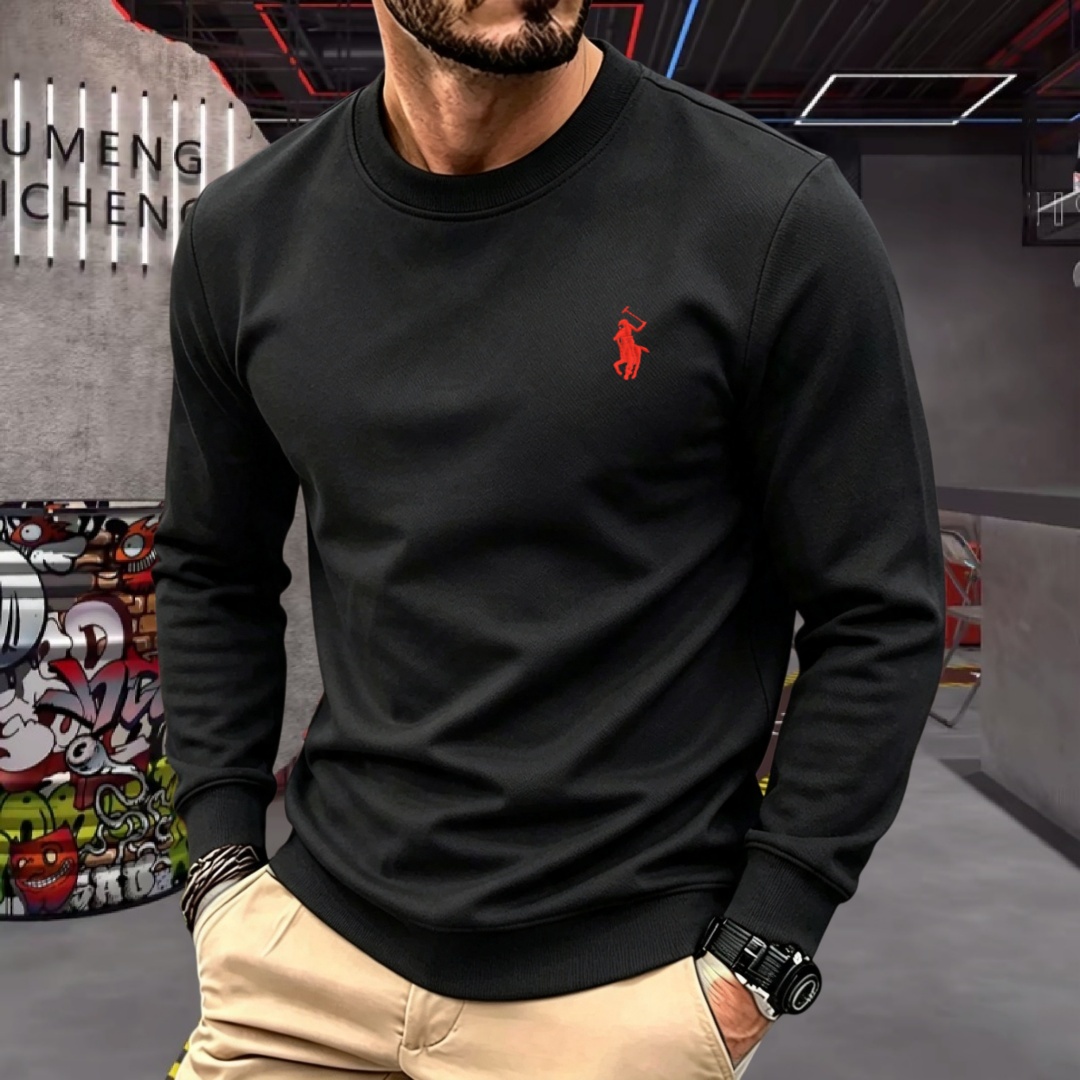 Men'S Spring Fashion - Camiseta de manga larga con cuello