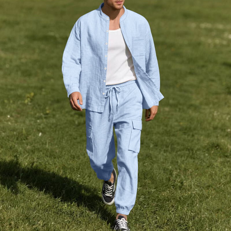 Linen Shirt Summer - Conjunto de Dos Piezas de Lino