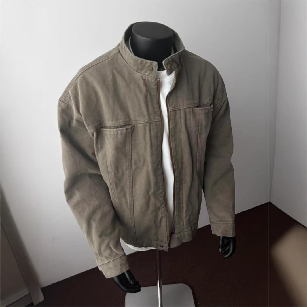 Harrington Jacket - Primavera otoño nueva moda hombres Casual