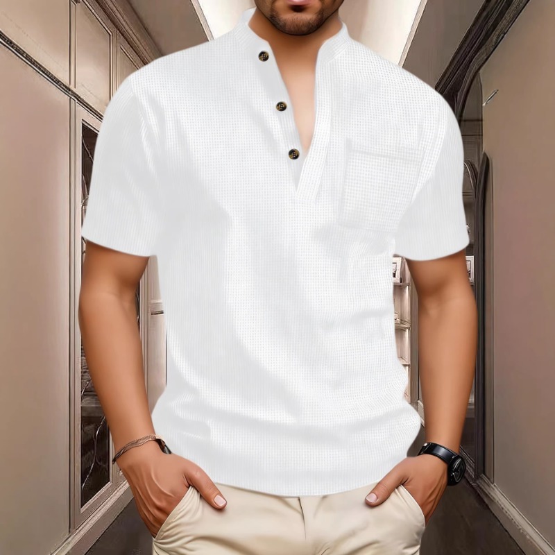 Mens Fashion Wear - Camiseta de Manga Corta con Cuello