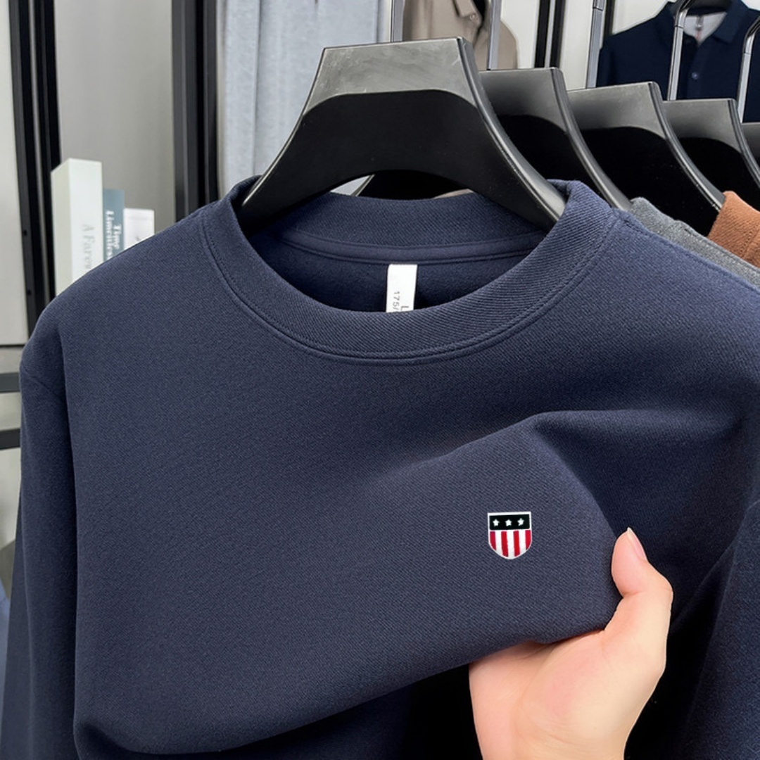 Men'S Spring Fashion - Camiseta de manga larga con cuello