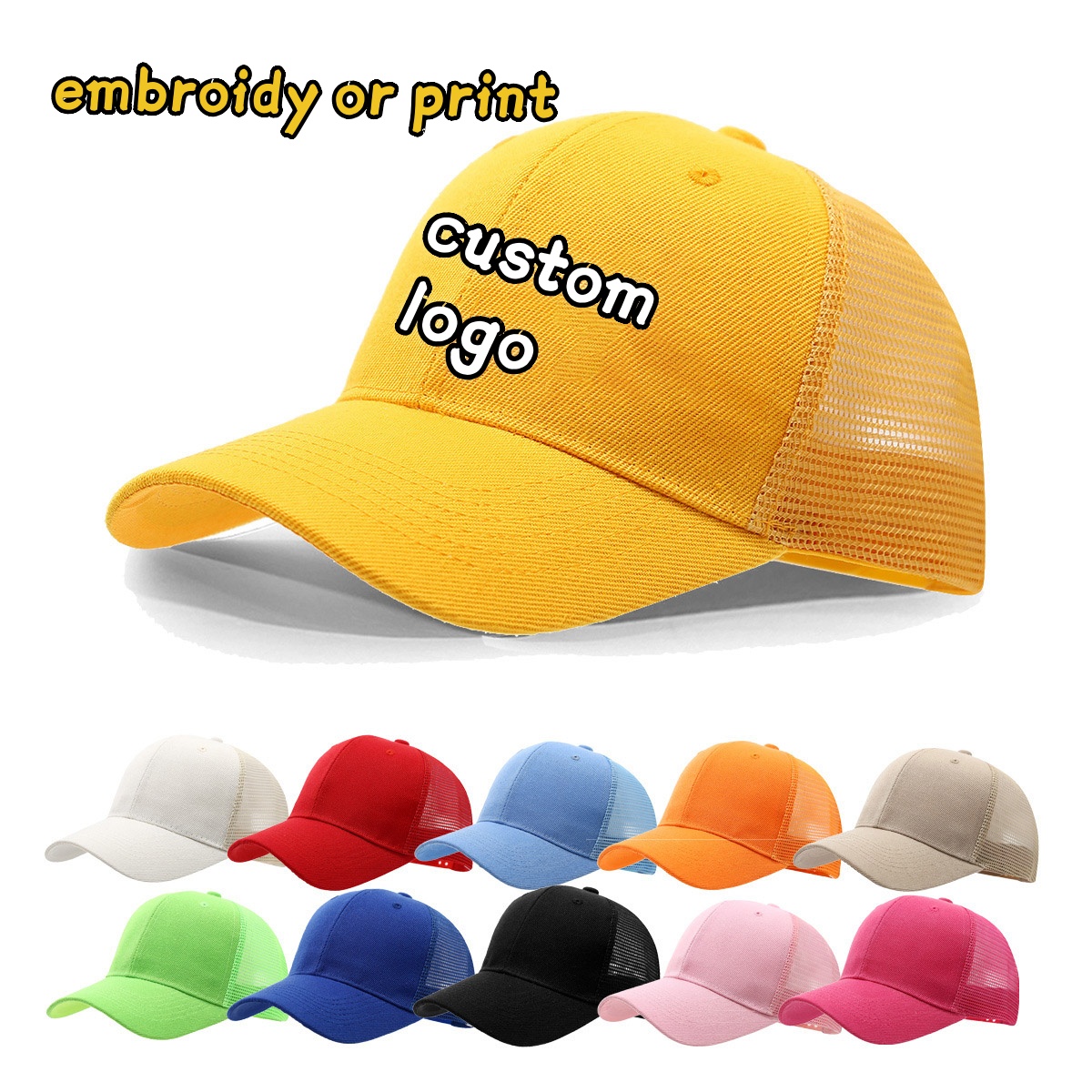 Trucker Hat Cap - Gorra con logotipo personalizado, sombrero de