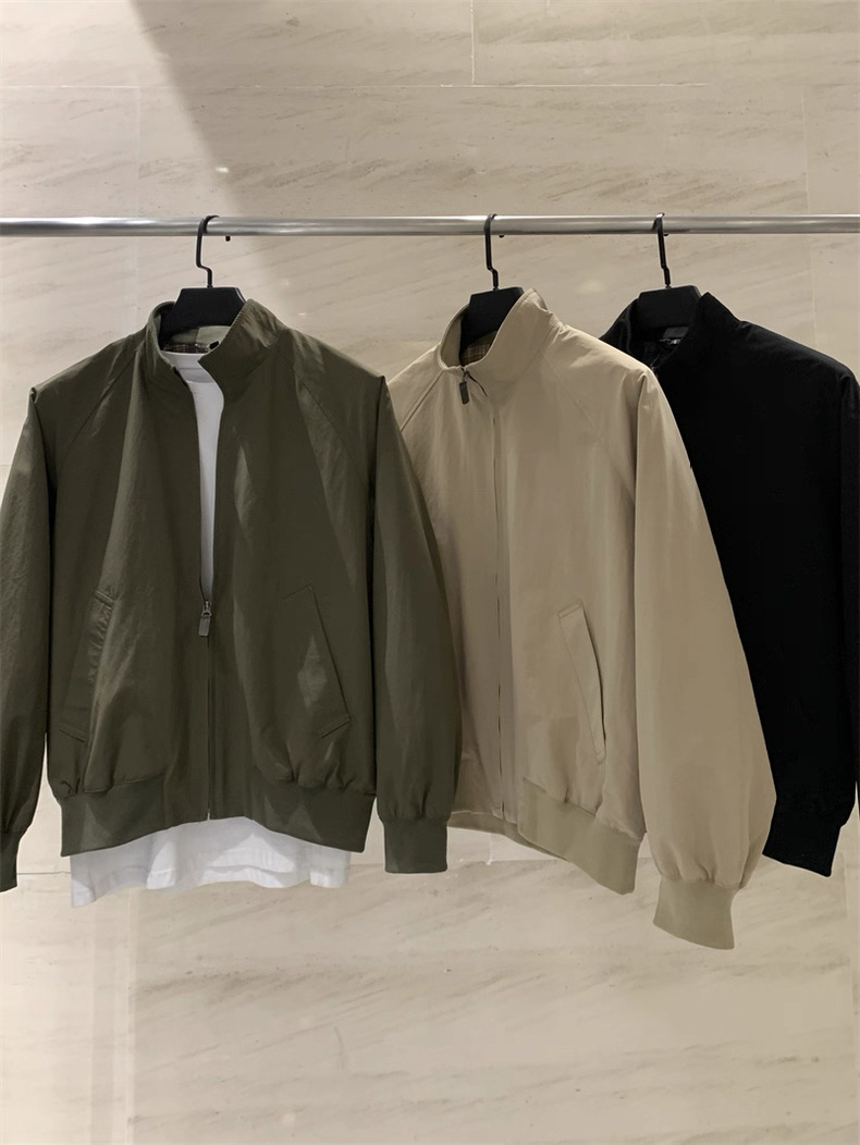 Harrington Jacket - Chaqueta Harrington Casual con Cuello Alto