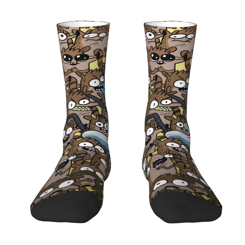 Mens Fashion Show - Calcetines de vestir personalizados R-Regular Show