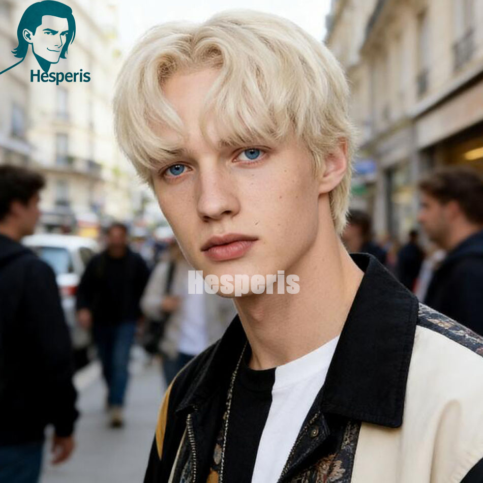 Men'S Fashion Haircuts - Peluca de Cabello Humano para Hombre,