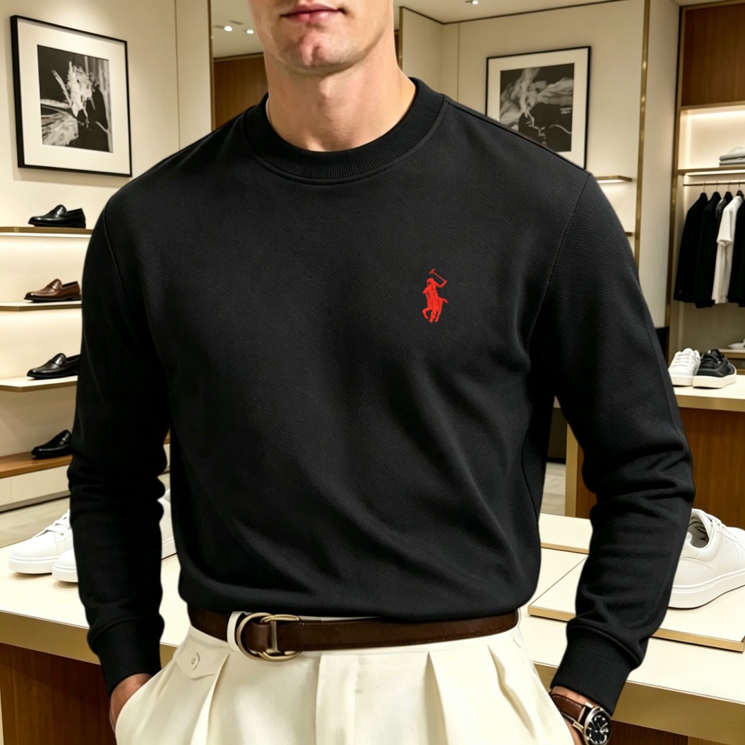 Men'S Spring Fashion - Camiseta de manga larga con cuello