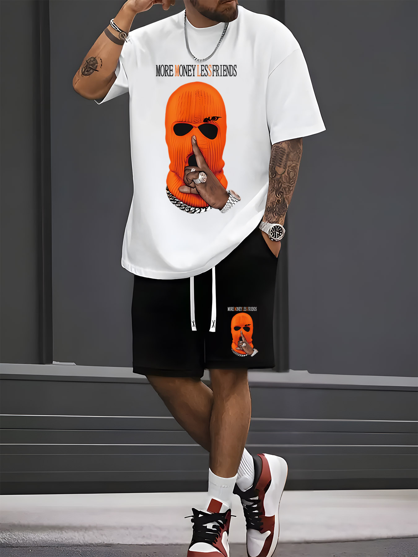 Men'S Fashion Designer - Conjunto de Pantalones Cortos y Camiseta