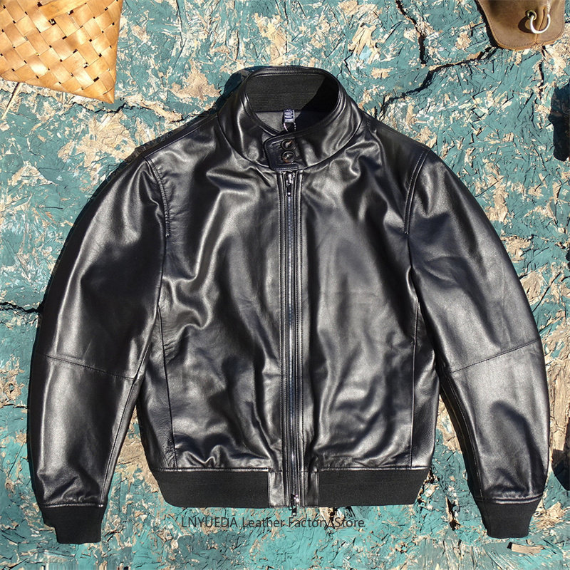 Chaqueta de Cuero Genuino de P - Harrington Jacket reseña y precio