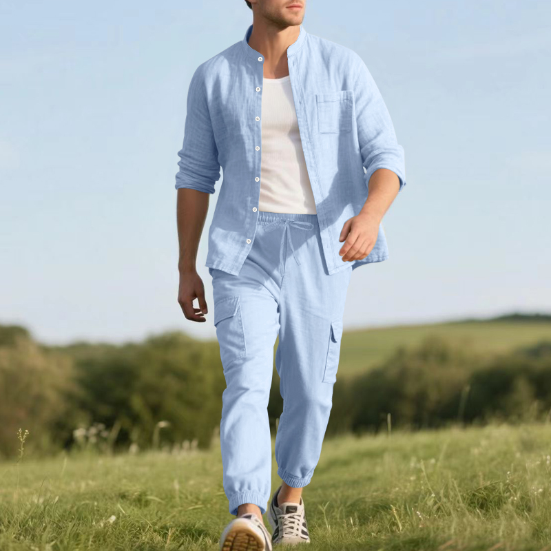 Conjunto de Dos Piezas de Lino - Linen Shirt Summer reseña y precio