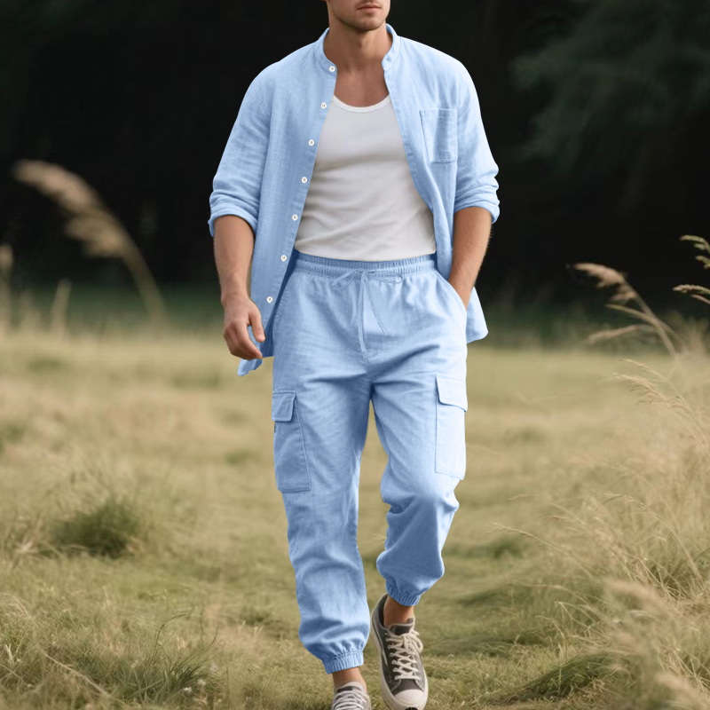 Conjunto de Dos Piezas de Lino - Linen Shirt Summer reseña y precio