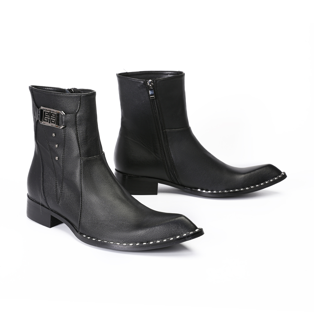 Botas de tobillo de cuero genu - Mens Fashion Dress Shoes reseña y precio