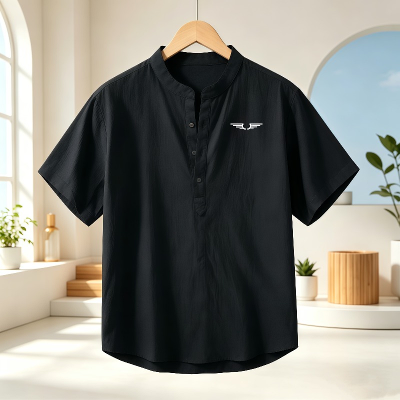 Camisa de manga corta con cuel - Linen Shirt Summer reseña y precio