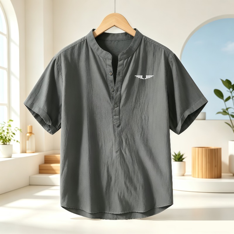 Camisa de manga corta con cuel - Linen Shirt Summer reseña y precio