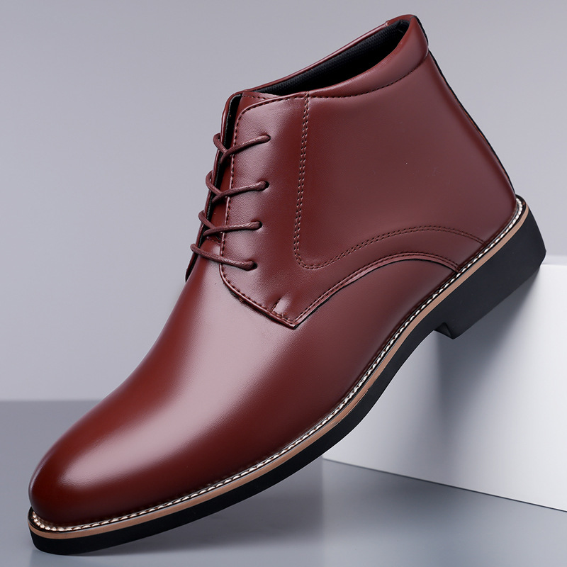 Botas de cuero de caña alta pa - Mens Fashion Dress Shoes reseña y precio
