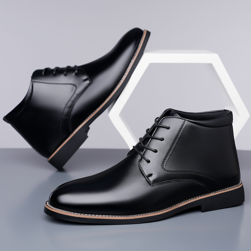 Botas de cuero de caña alta pa - Mens Fashion Dress Shoes reseña y precio