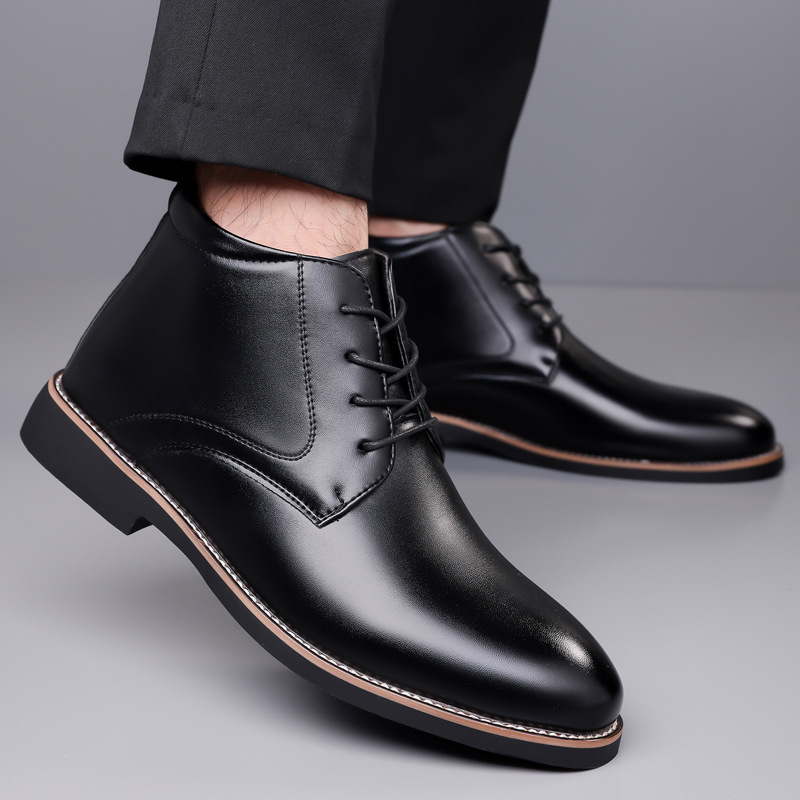 Botas de cuero de caña alta pa - Mens Fashion Dress Shoes reseña y precio