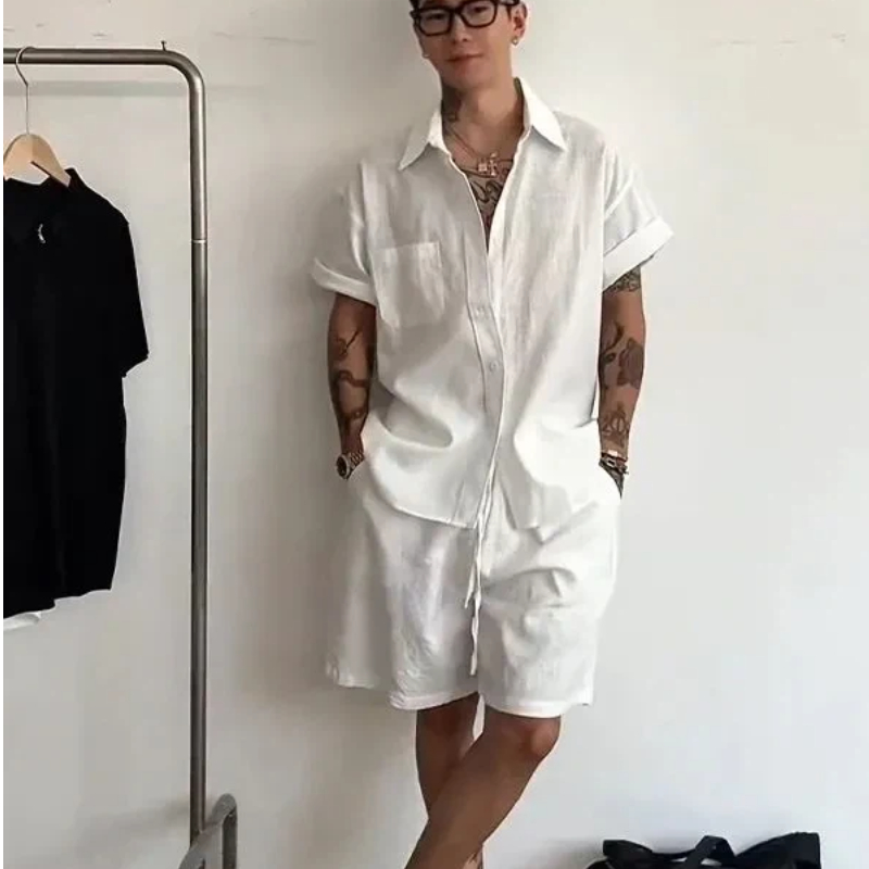 Conjunto de 2 Piezas de Lino y - Linen Shirt Summer reseña y precio