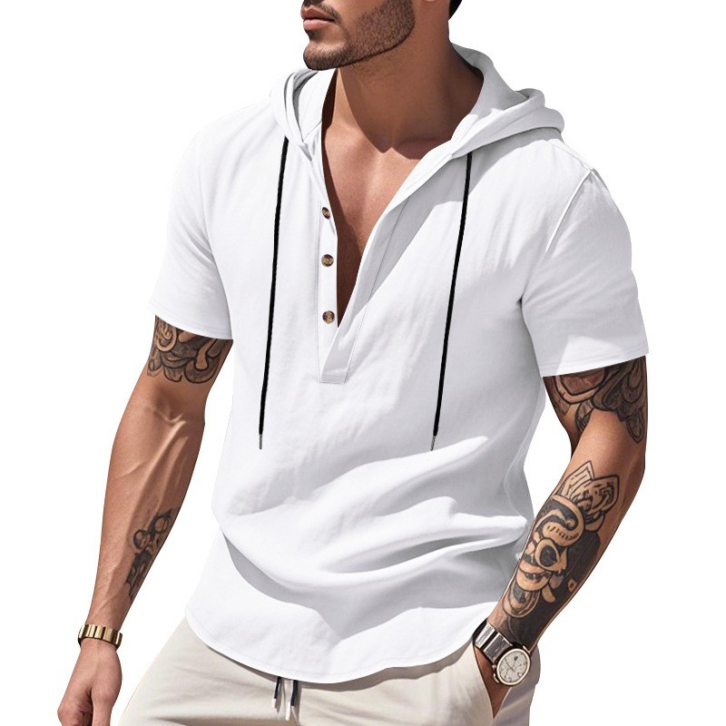 Camisa Casual de Lino Azul Cla - Linen Shirt Summer reseña y precio