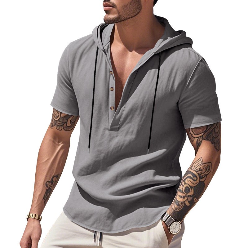 Camisa Casual de Lino Azul Cla - Linen Shirt Summer reseña y precio