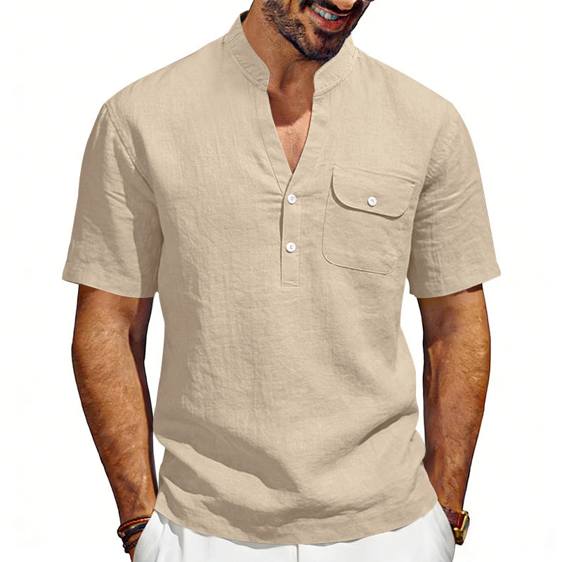 Camisa Henley de lino de veran - Linen Shirt Summer reseña y precio