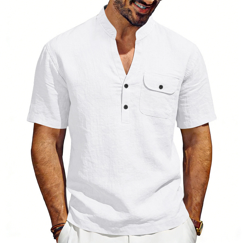 Camisa Henley de lino de veran - Linen Shirt Summer reseña y precio
