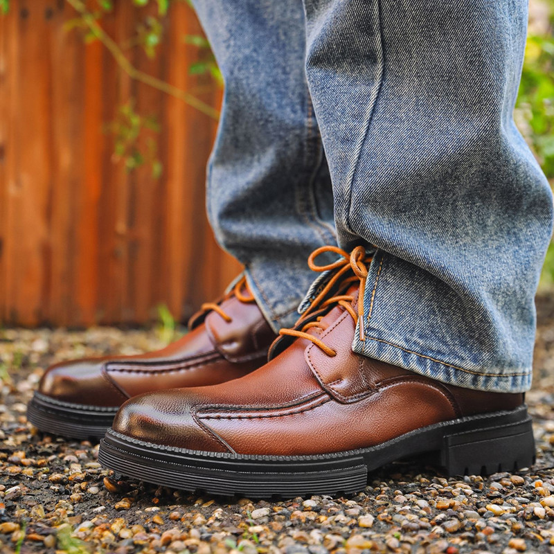 Botas de Cuero Retro para Homb - Mens Fashion Show reseña y precio