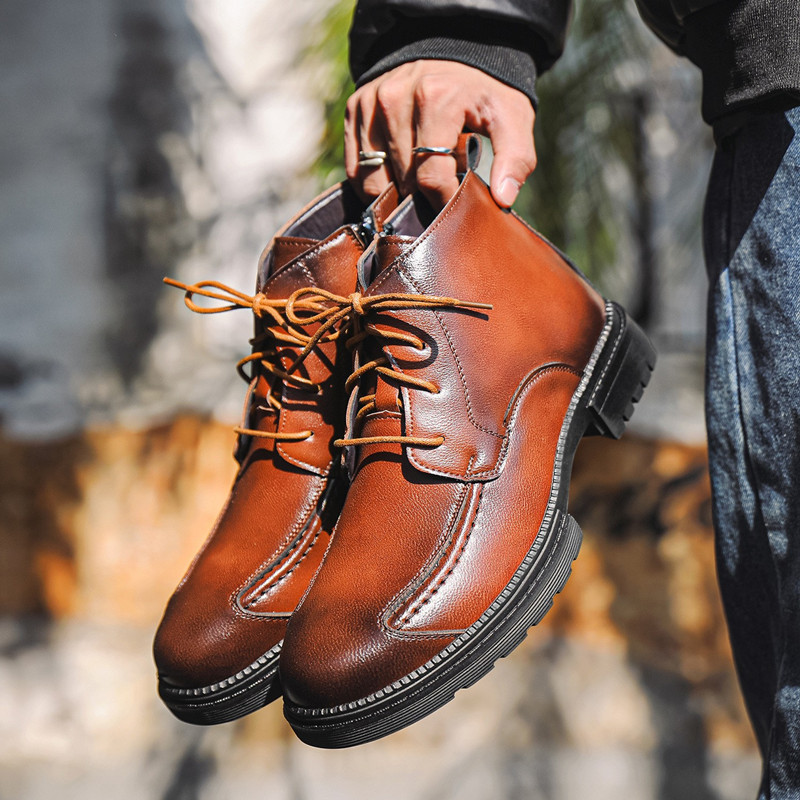 Botas de Cuero Retro para Homb - Mens Fashion Show reseña y precio
