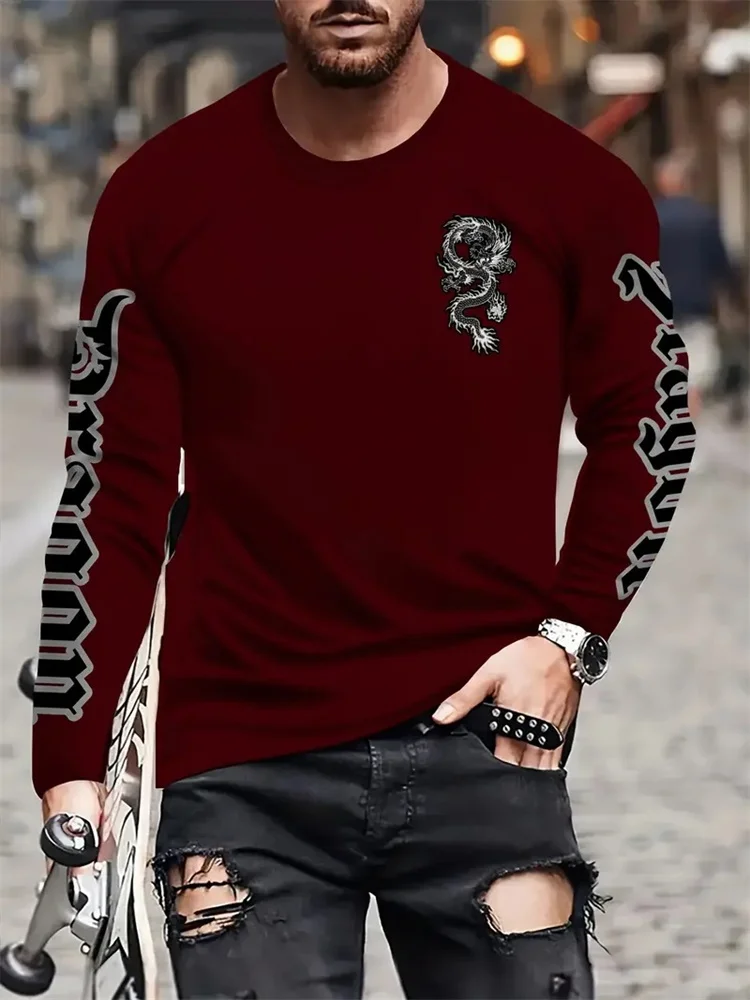Camiseta de manga larga con cu - Men'S Spring Fashion reseña y precio