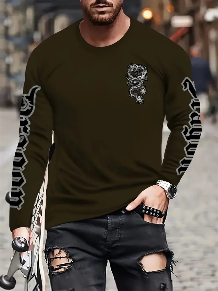 Camiseta de manga larga con cu - Men'S Spring Fashion reseña y precio