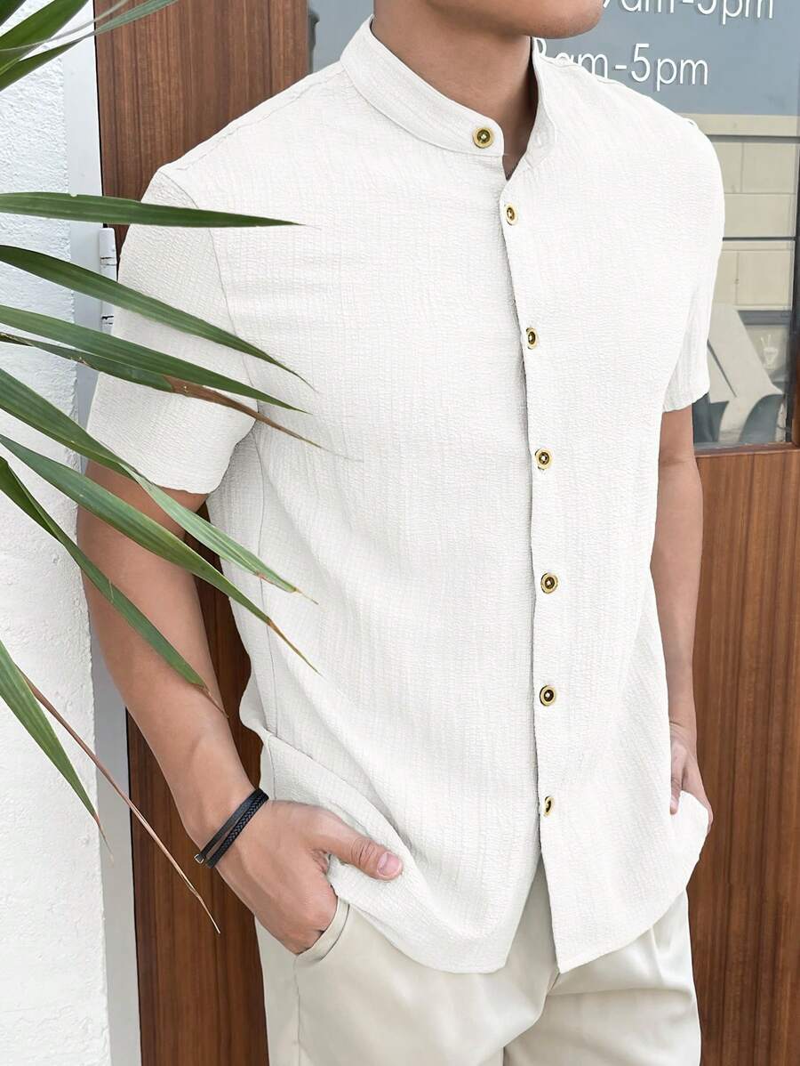Camisa Blanca Casual de Manga  - Linen Shirt Summer reseña y precio